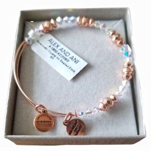 ALEX & ANI Swarovski Crystal Beaded Bronze Bracelet